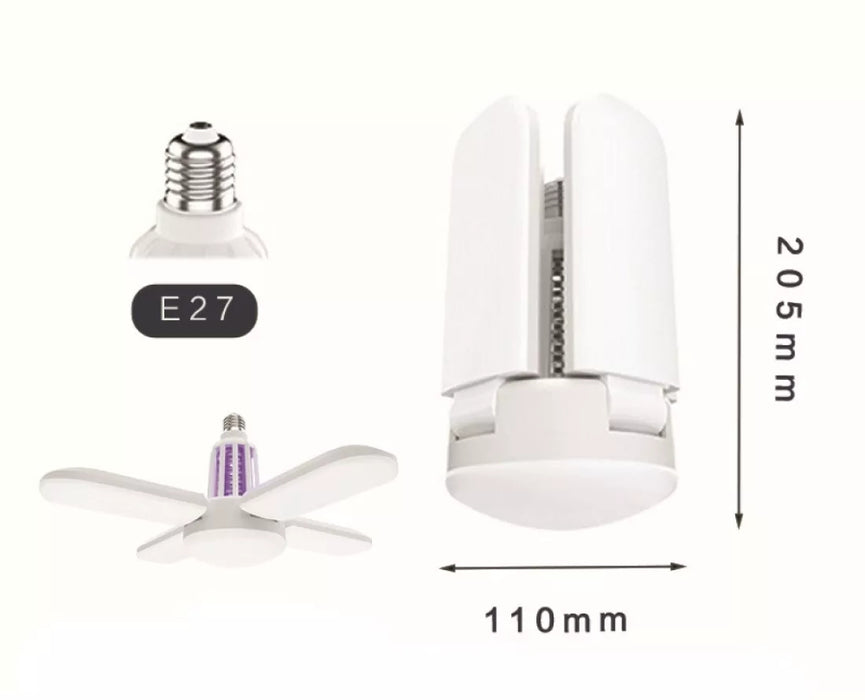 Bombilla antimosquitos UV plegable E27