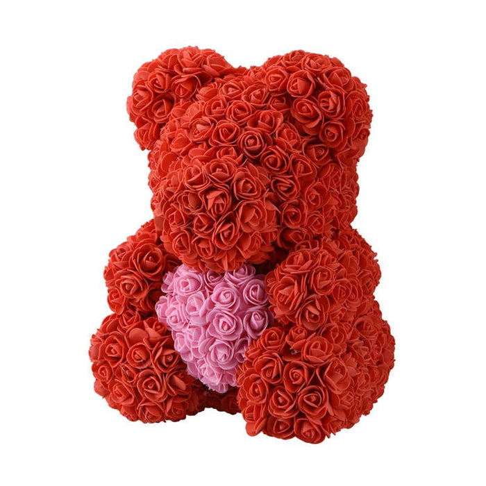 Orsetto di Rose Eterne con Cuore Regalo Romantico