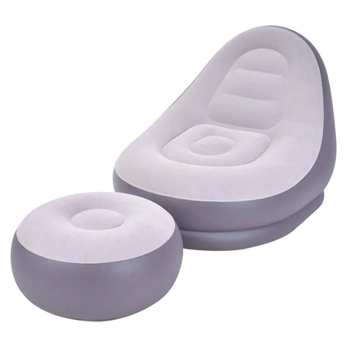 Sillón hinchable con reposapiés Avenli Deluxe