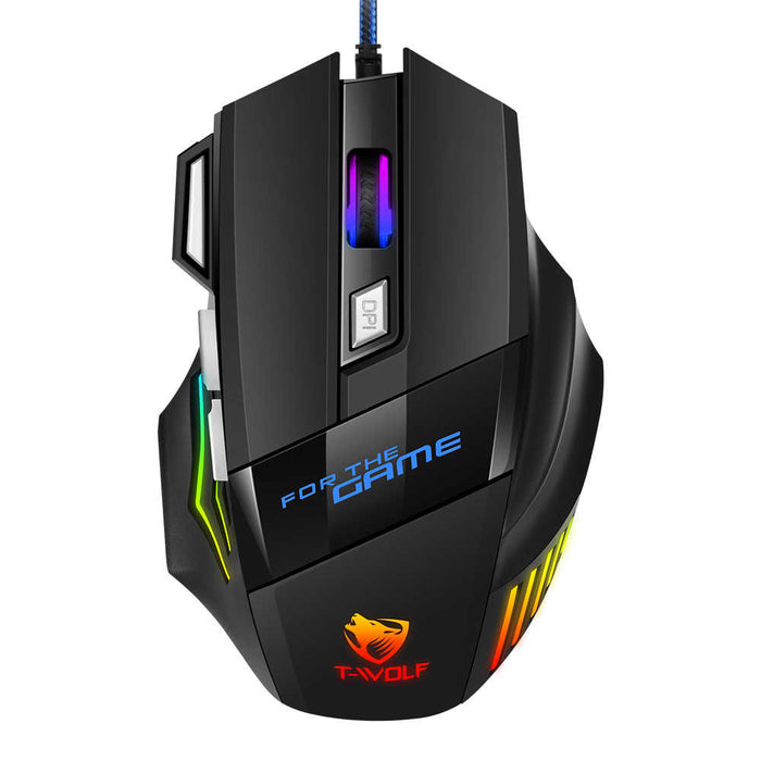 T-WOLF M1 Gaming Mouse ¡Cableado, rendimiento y estilo para verdaderos jugadores!