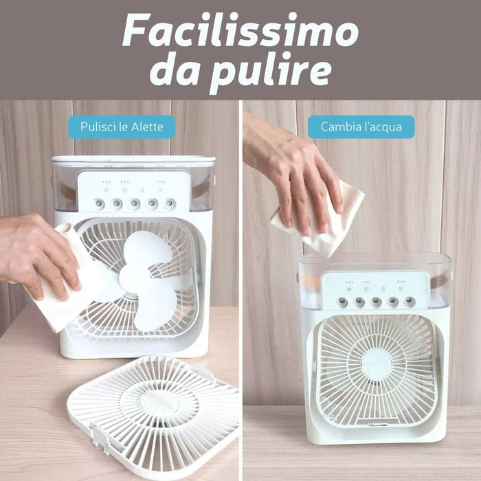 Acondicionador de aire de diseño con ventilador y temporizador