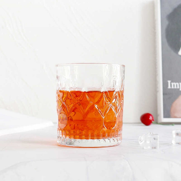 Copas de Whisky de cristal grabado, Juego de 4, Elegancia clásica