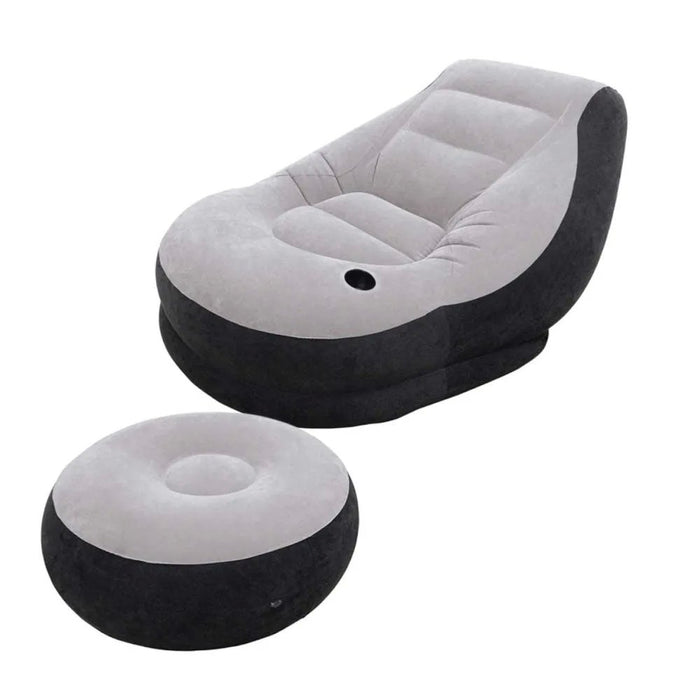 Sillón hinchable con reposapiés Avenli Deluxe