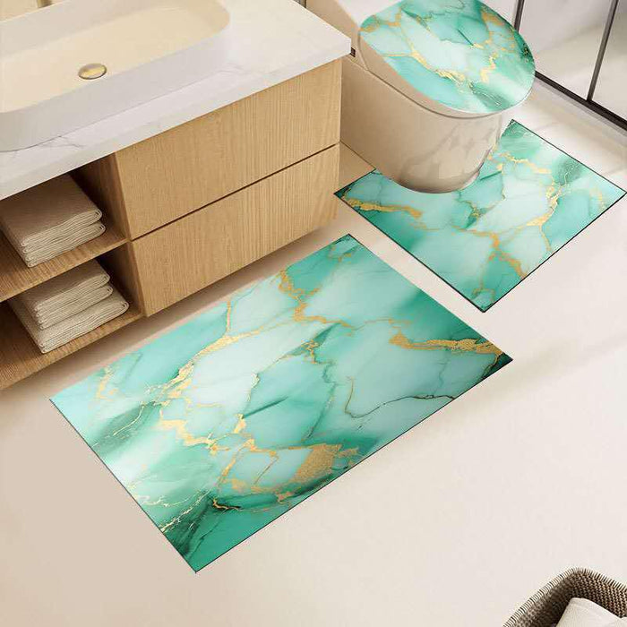 Tappeti Antiscivolo e Copri Water - Set Bagno 4 Pezzi