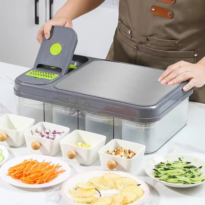 Kitchen Pro: Picadora y Rebanadora de Acero Inoxidable 15 en 1