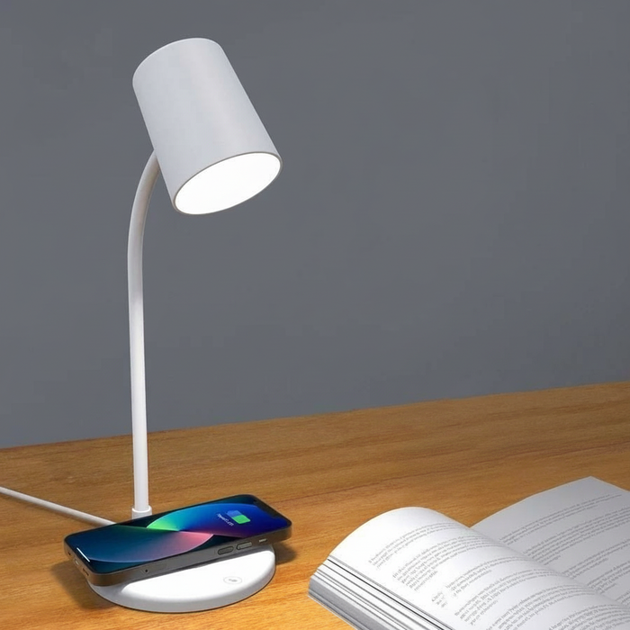 Lámpara 3 en 1 LumiCharge Symphony con cargador inalámbrico y altavoz Bluetooth