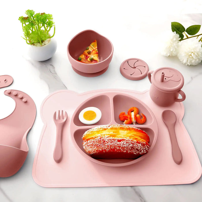 Set de silicona para alimentación infantil