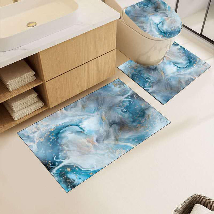 Tappeti Antiscivolo e Copri Water - Set Bagno 4 Pezzi