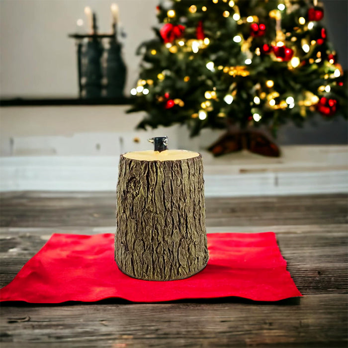 Base de madera para tronco de árbol de Navidad artificial