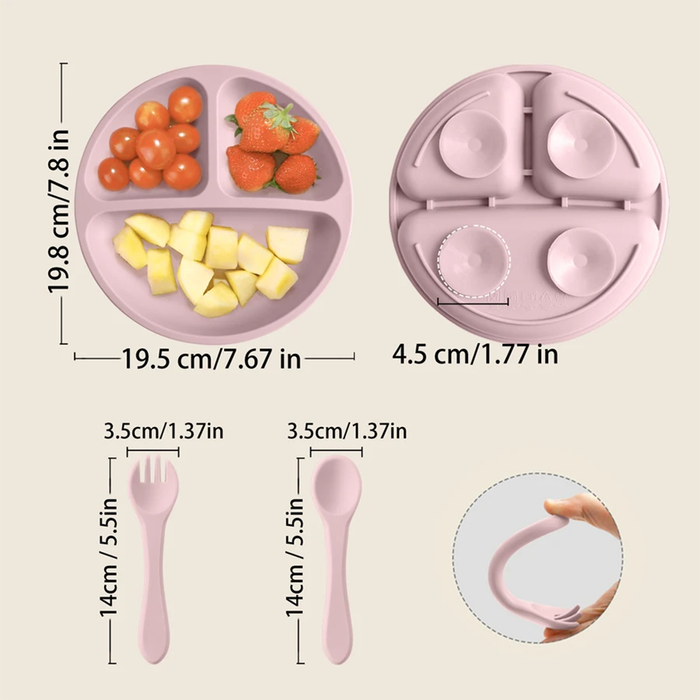 Set di Stoviglie per Bambini in Silicone