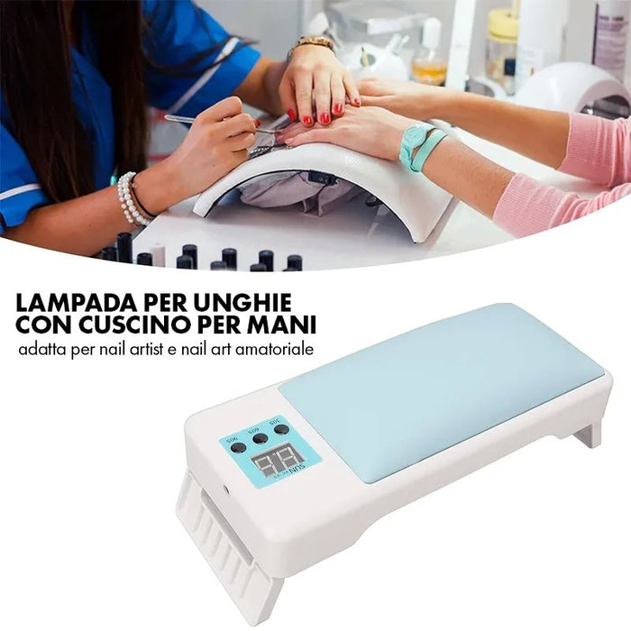 Lámpara Glam Nail Pro 120W, Lámpara UV LED de alta eficiencia con almohadilla y diseño plegable