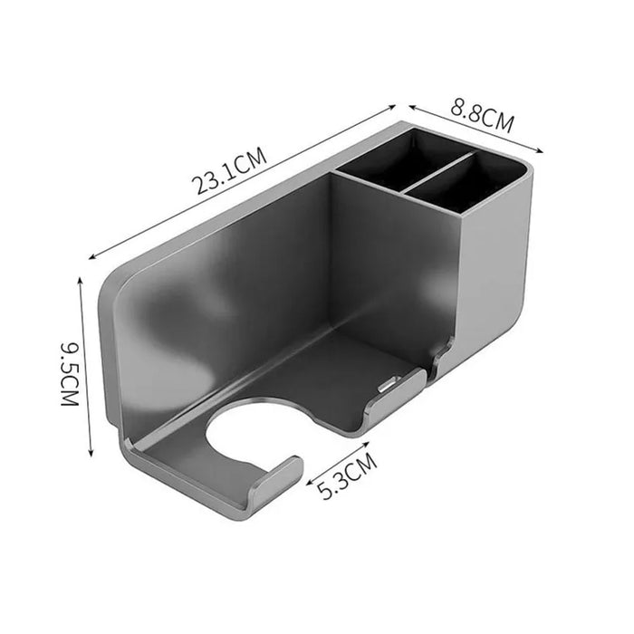 Supporto Asciugacapelli da Parete Autoadesivo Organizer Bagno Multiuso