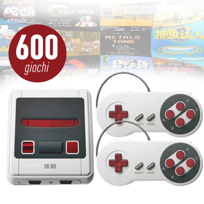 Mini consola retro SG167 600 juegos clásicos de 16 bits