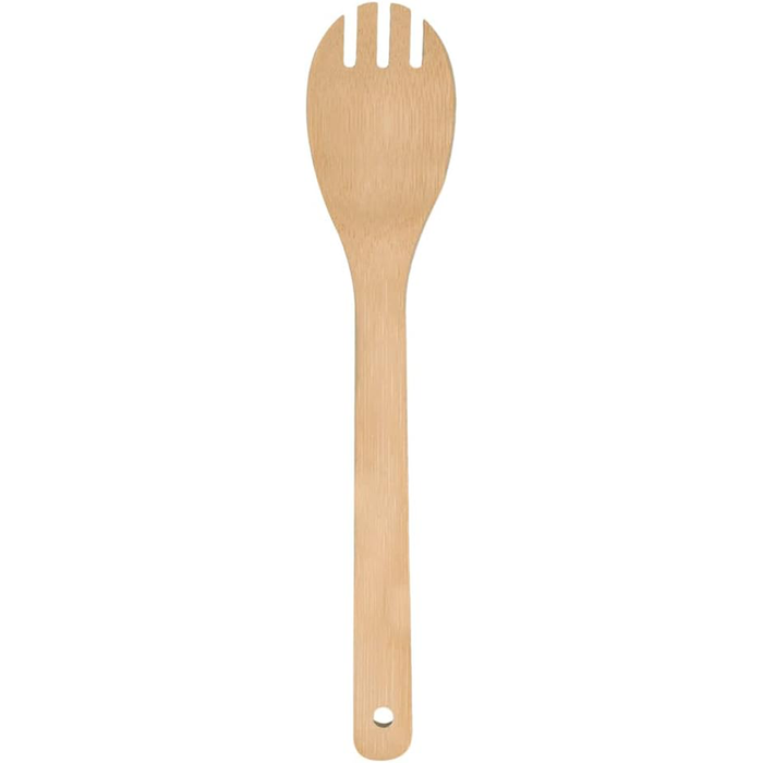 Utensili Cucina in Bambù Naturale con Supporto