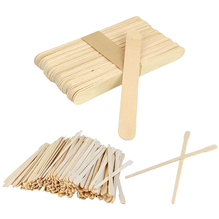 Bastoncini e Spatole in Legno per Ceretta