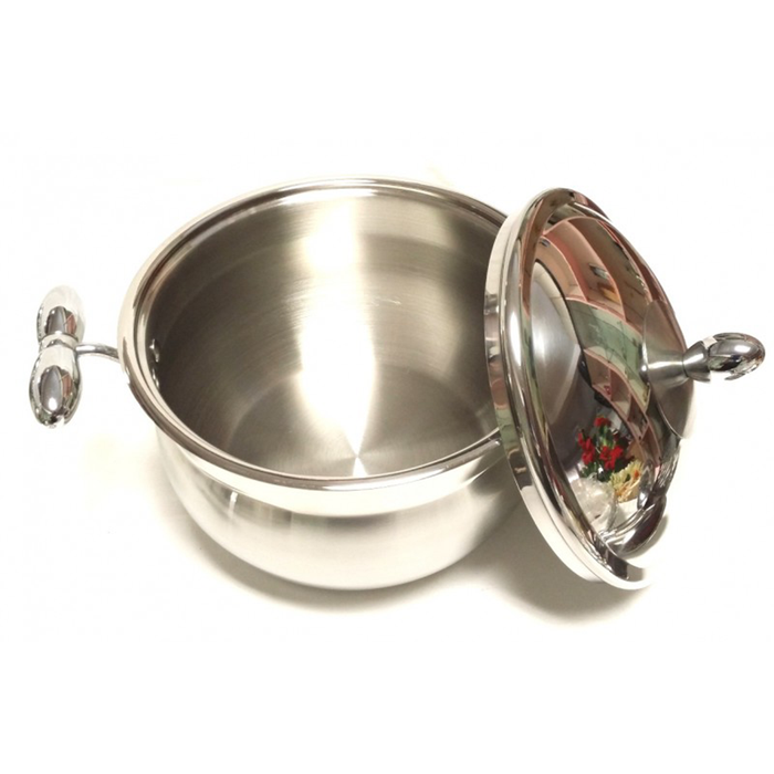 Batteria Pentole 18 Pezzi in Acciaio Inox con Fondo Termico