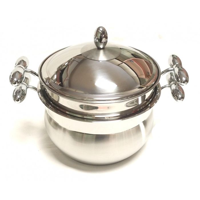 Batteria Pentole 18 Pezzi in Acciaio Inox con Fondo Termico