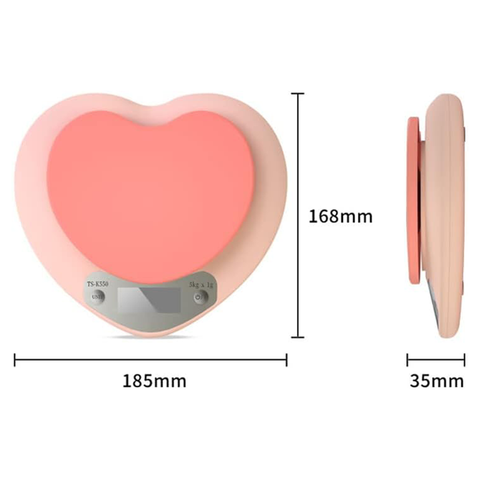 Bilancia Digitale da Cucina ad Alta Precisione a Forma di Cuore