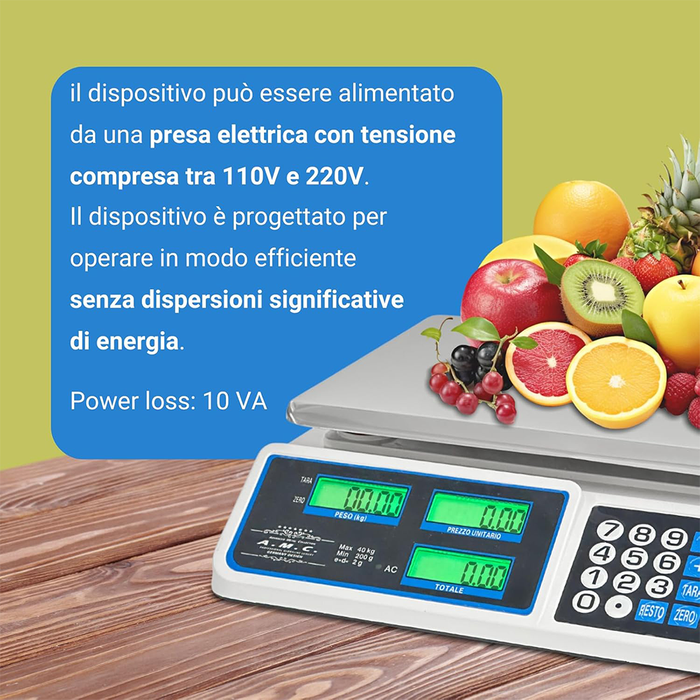 Bilancia Elettronica Professionale con Schermo LCD