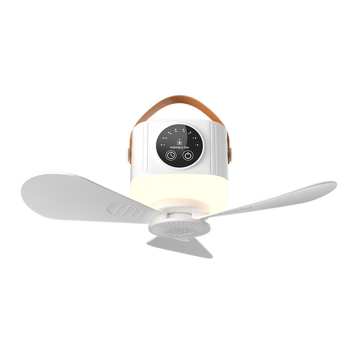 Ventilatore Portatile con Gancio e Luce LED