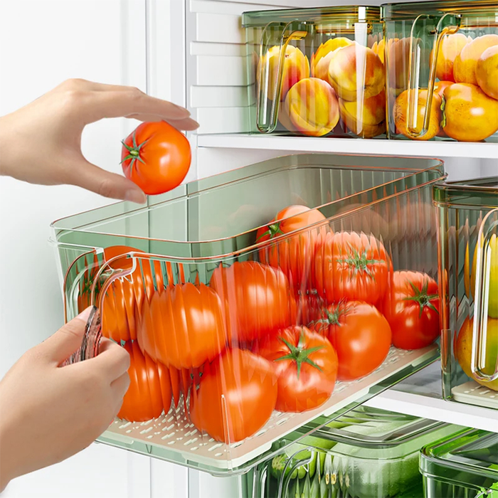 Contenedor organizador transparente con temporizador de frescura