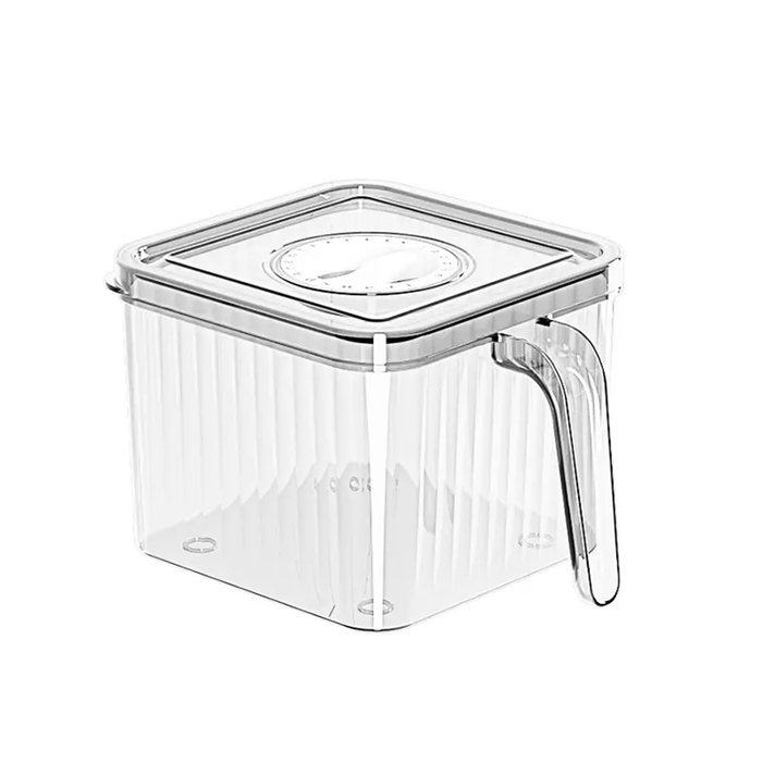 Contenedor organizador transparente con temporizador de frescura