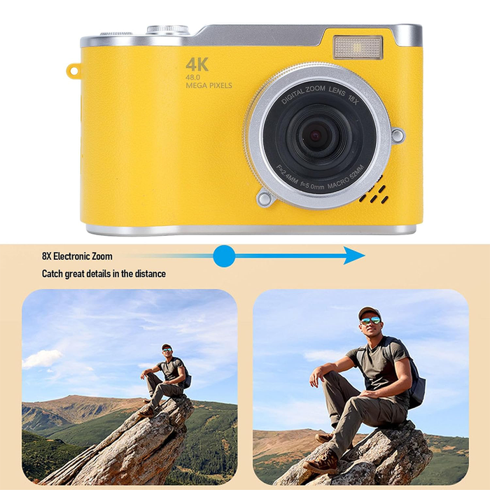 Fotocamera Digitale con Zoom Ottico 7.1x–16x e Schermo LCD Flip 2-3"