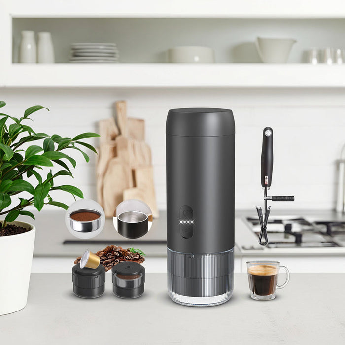 Macchina per Caffè Espresso Portatile Ricaricabile - Capsule e Caffè Macinato