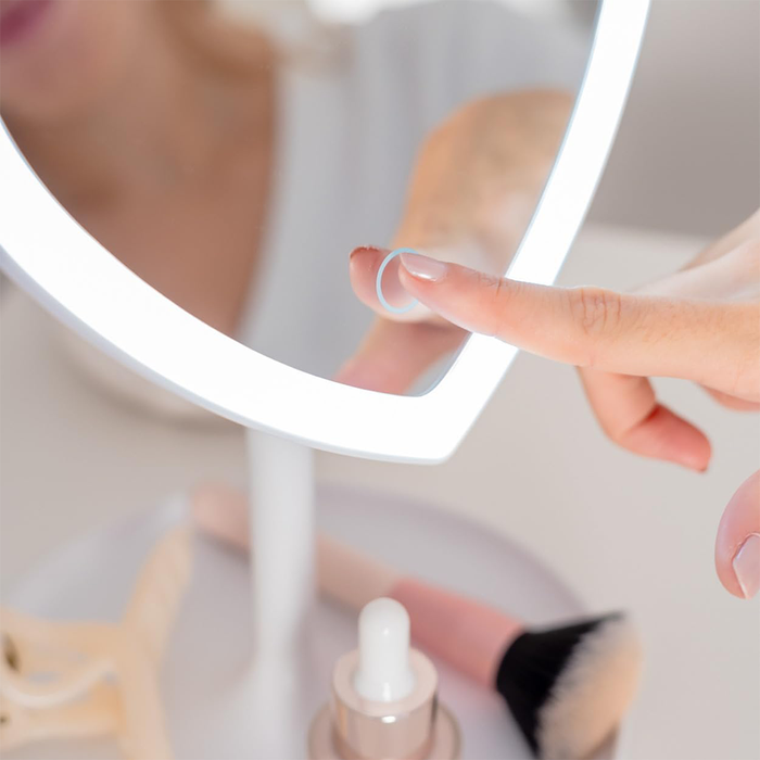 Specchio Trucco Cuore Con Luce LED Regolabile