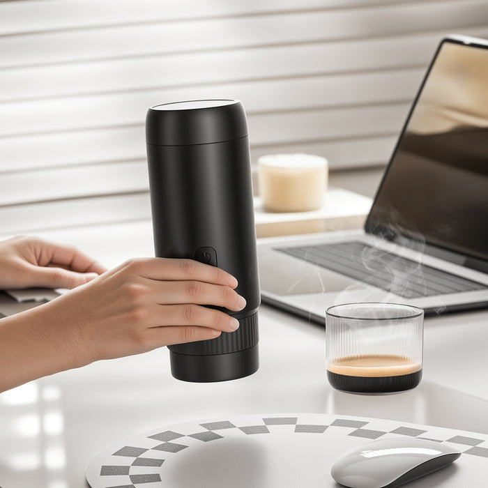 Macchina per Caffè Espresso Portatile Ricaricabile - Capsule e Caffè Macinato