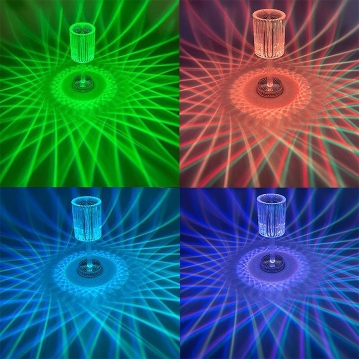 Lampada Da Tavolo Cristallo RGB