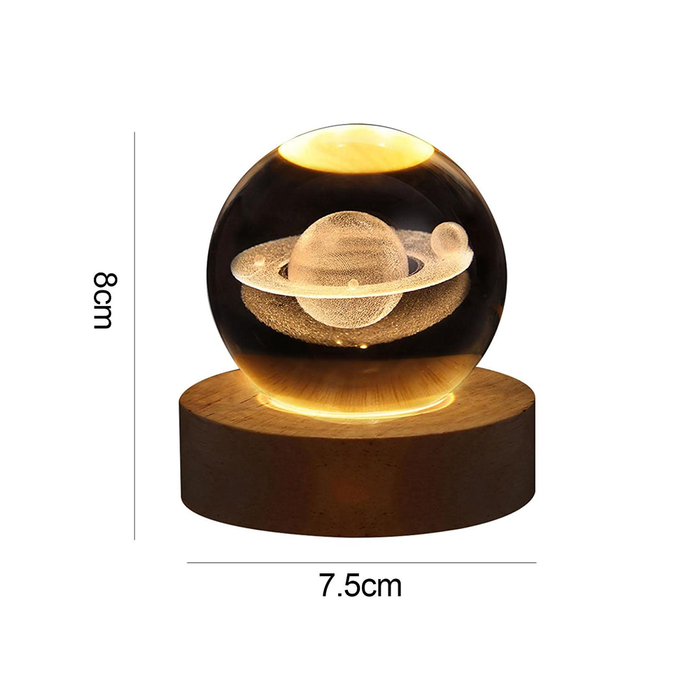 Luce Notturna LED Sfera con Saturno