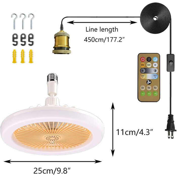 Lumi Breeze Harmony: Ventilador de techo y lámpara de techo 2en1