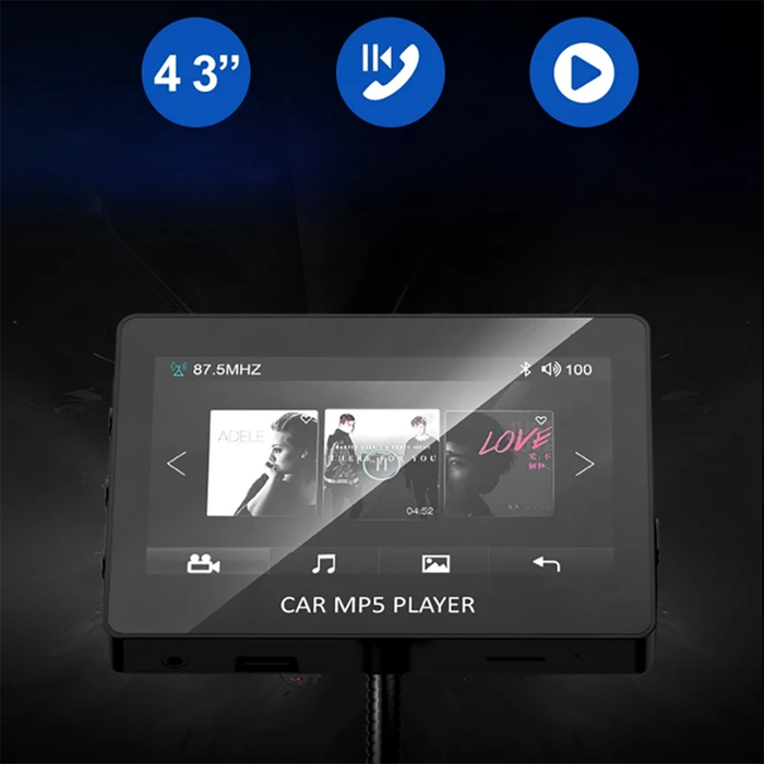 Monitor Auto Bluetooth con Speaker Integrato 4.3''