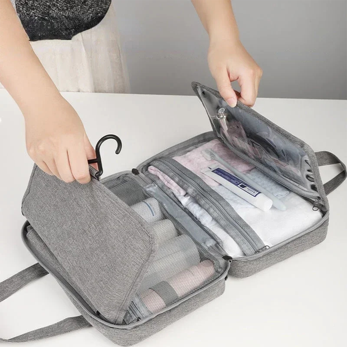 Organizer Pieghevole Multi Scomparto con Gancio da Viaggio