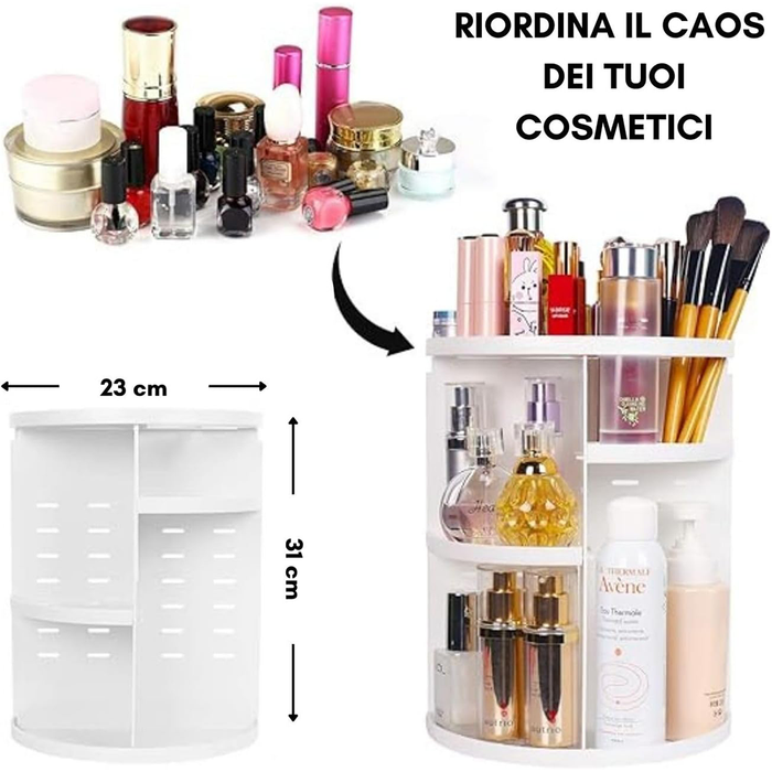 Organizador de maquillaje giratorio