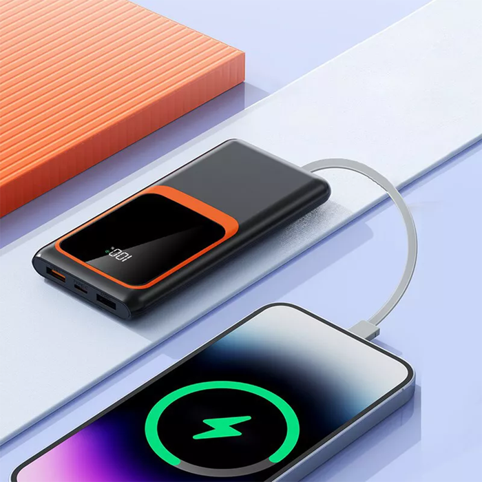 Power Bank 20000mAh con Cavi Integrati