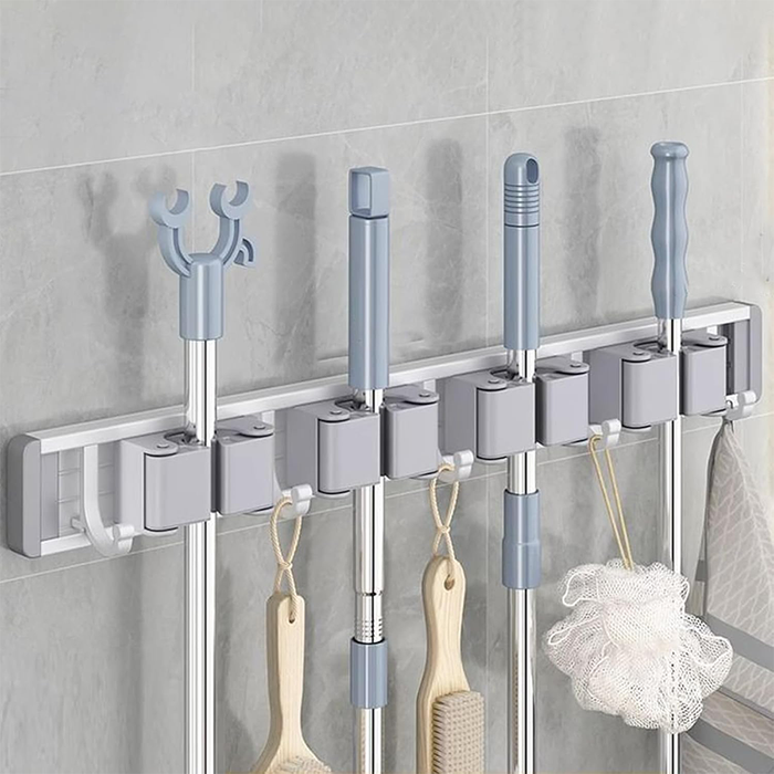 Portascopa Appendi Mop da Muro con Ganci