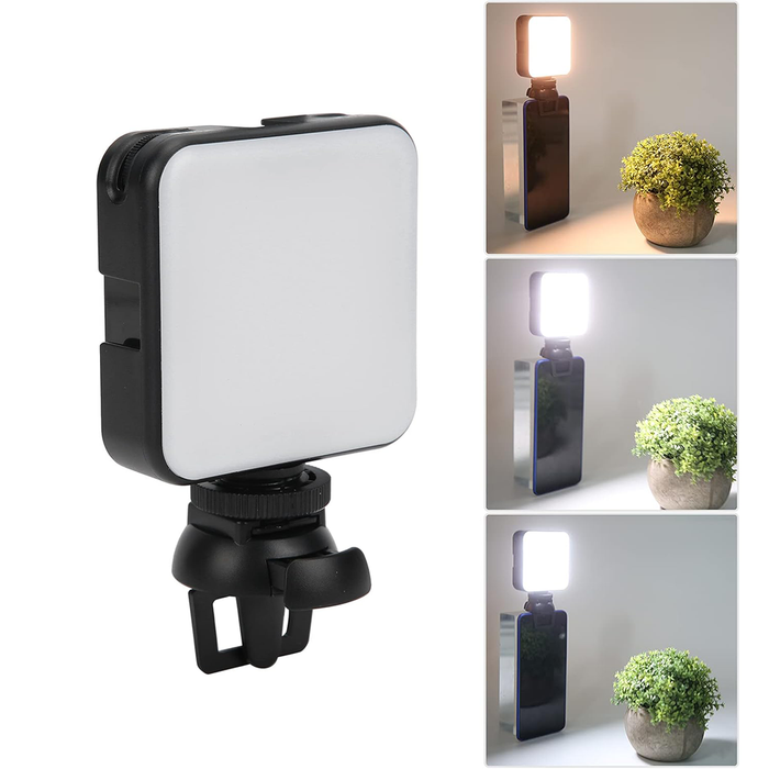 Luce LED con Clip per Selfie e Video con 3 Modalità