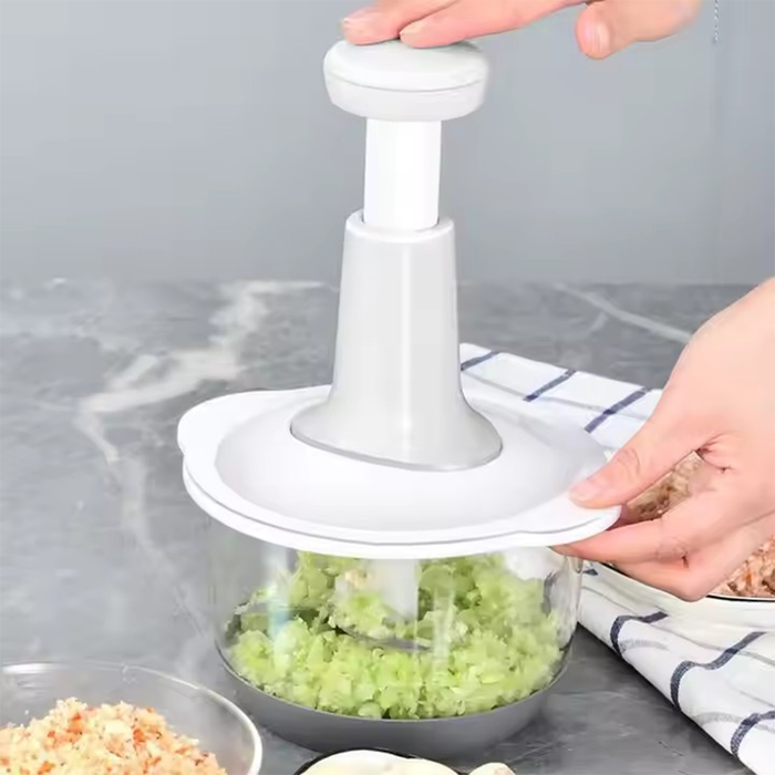 Quick Chop Tritatutto Manuale con Lame in Acciaio
