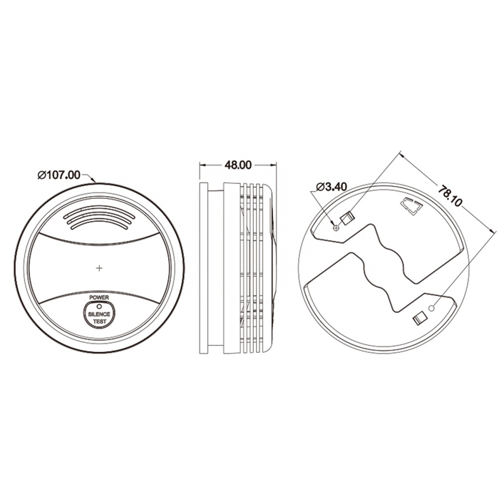 Rilevatore di Fumo Smart Wi-Fi Wiby con Notifiche App, Sirena 85 dB, LED e Batteria 9V Sostituibile