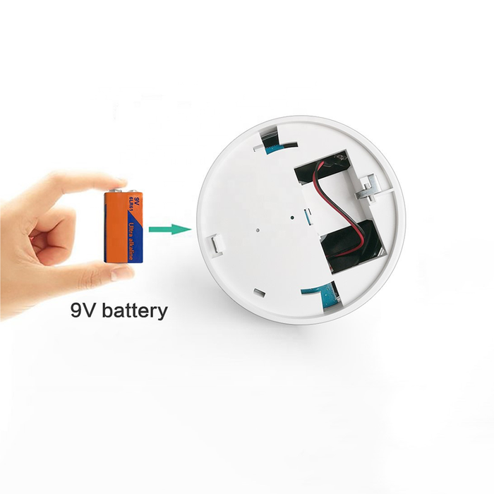 Rilevatore di Fumo Smart Wi-Fi Wiby con Notifiche App, Sirena 85 dB, LED e Batteria 9V Sostituibile