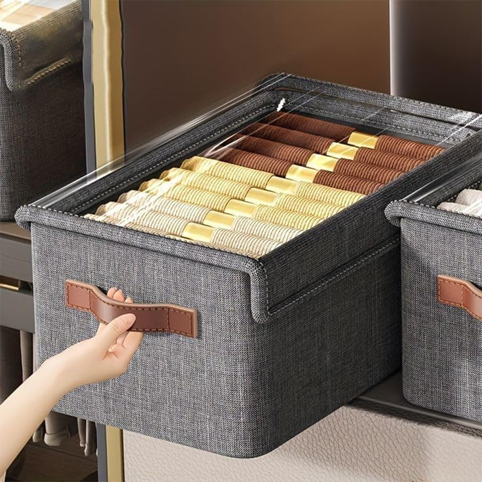 Scatole Armadio Rigide con Coperchio e Interno in Metallo