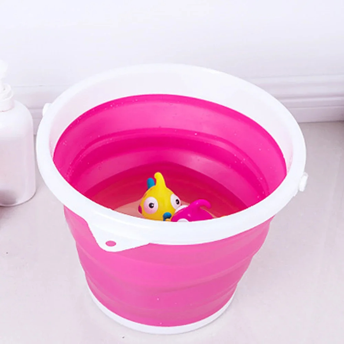 Cubo de silicona plegable