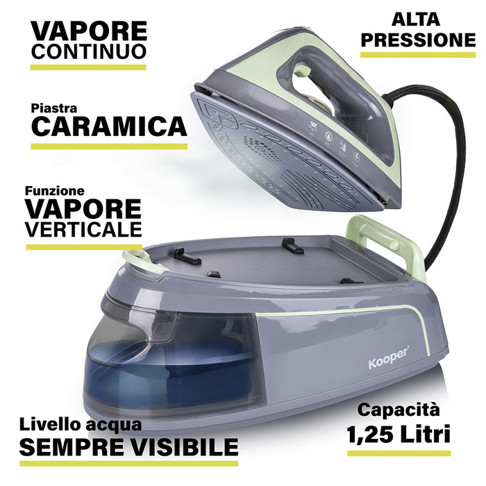 Kooper Skyfall Vapor Ferro da Stiro con Caldaia 2400W