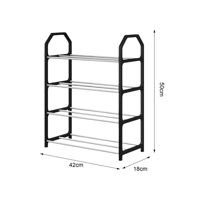 Scarpiera Scaffale Salvaspazio Compatto a 4 Livelli