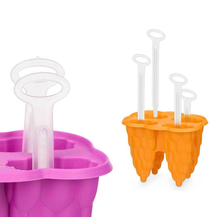 Juego de 4 moldes de helado de colores