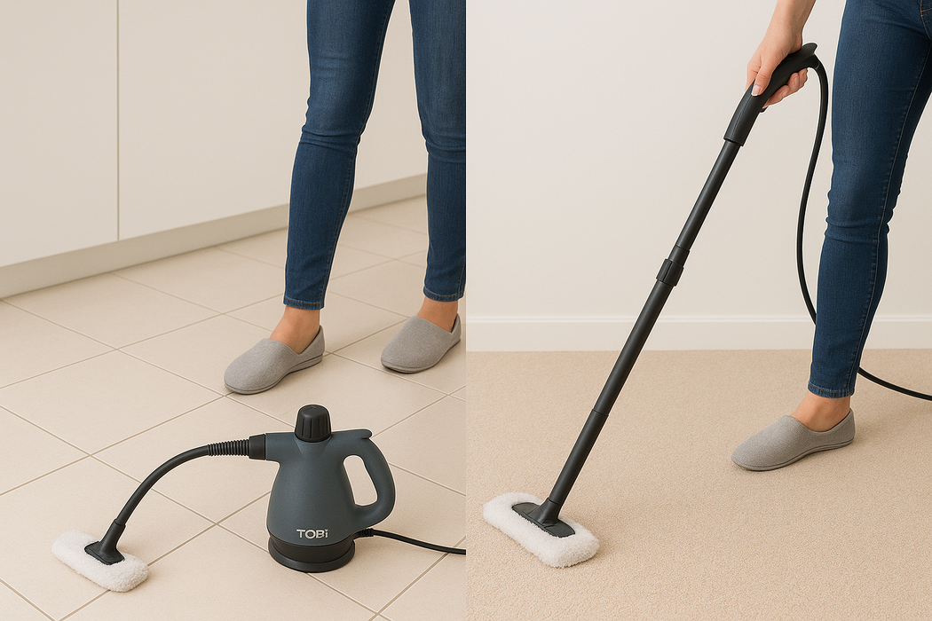 Pulitore a Vapore Multifunzione 1500W con Accessori