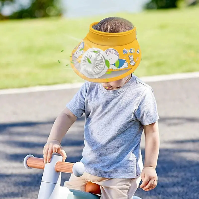 Visiera Parasole con Ventilatore Integrato