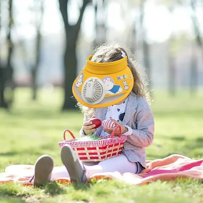 Visiera Parasole con Ventilatore Integrato
